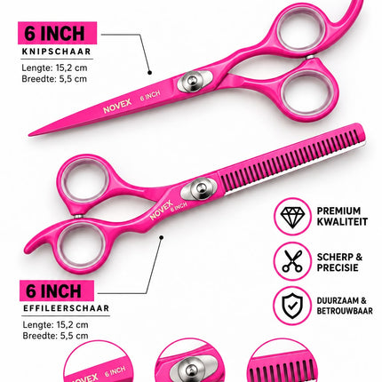 Novex coupeschaar 6 Inch – Rose