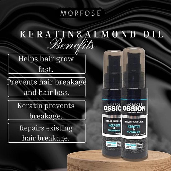 Morfose Hair Serum - 75 ml - Almond oil - Keratin - Silky Softness