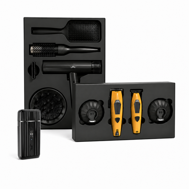 JRL Diamante x Onyx Barber Pro Zwart & Geel Master Kit - 4-Delige