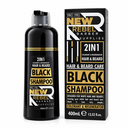 New Rebel Black Shampoo 400 ml – black  Shampoo 2 in 1