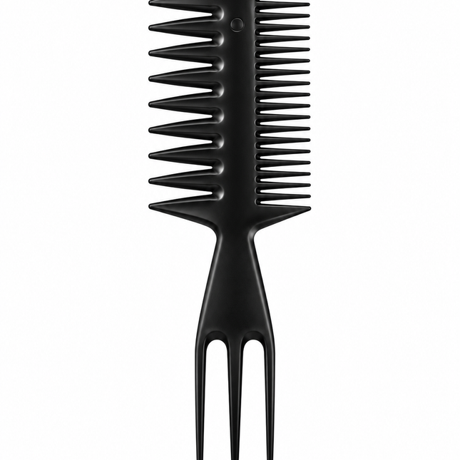 Professionele 3-in-1 Barber Stylingkam – Afro Kam & Hair Pick – Zwart