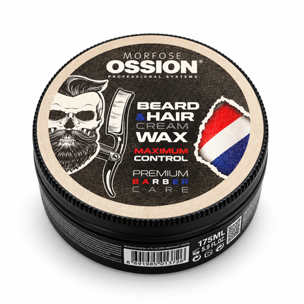 Morfose Ossion Beard & Hair Cream Wax – Maximum Control 175 ml