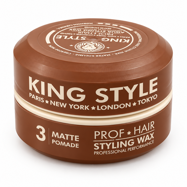 King Style 3 Matte Pomade – Professional Hair Styling Wax