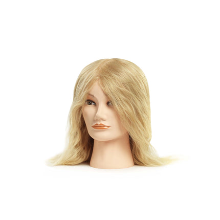 Practice head Ida 100% real hair blond 35/40 cm