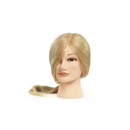 Training head Ester 100% real hair blond 45/50 cm