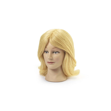 Sandra training head, 100% real hair, blond, 35/40 cm