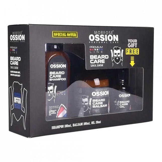Ossion Barber Line Baardverzorgingsset (Shampoo/Serum/Olie)