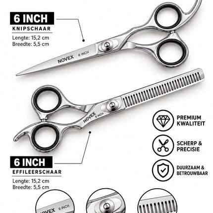 Novex Kappersschaar 6 Inch – Zilver